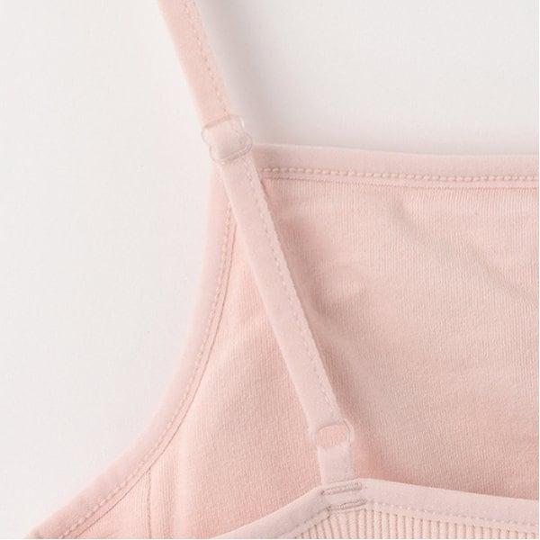 【基礎款】【100%純棉】帶胸墊羅紋吊帶背心