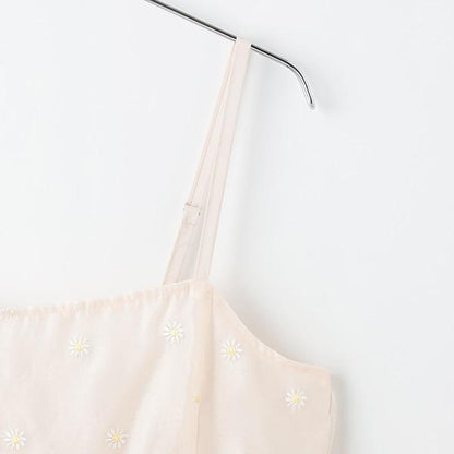 花卉刺繡連衣裙