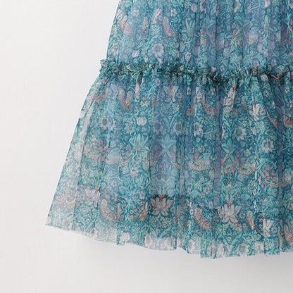 Liberty印花網紗連衣裙