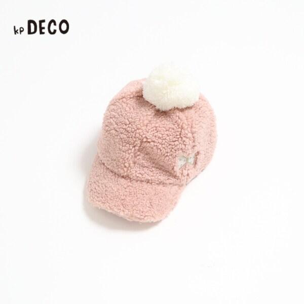 KPDECO 羊羔絨毛球裝飾棒球帽（M～L）
