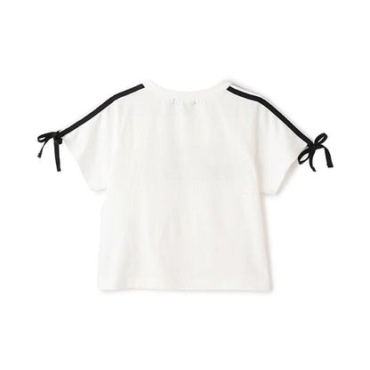 【Cuugal掲載】袖部蝴蝶結條紋T恤