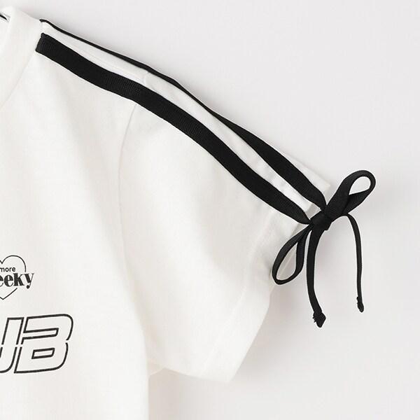 【Cuugal掲載】袖部蝴蝶結條紋T恤