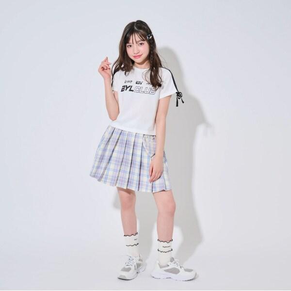 【Cuugal掲載】袖部蝴蝶結條紋T恤