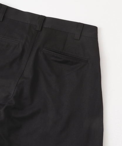 2褶寬鬆斜紋棉布長褲