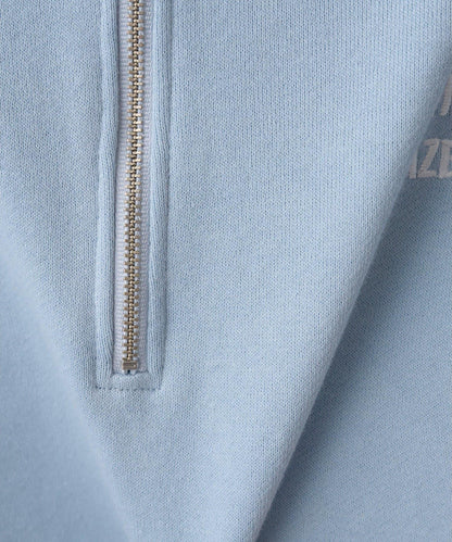 ハーフジップロゴ裏毛プルオーバー