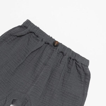 方領襯衫+長褲套裝