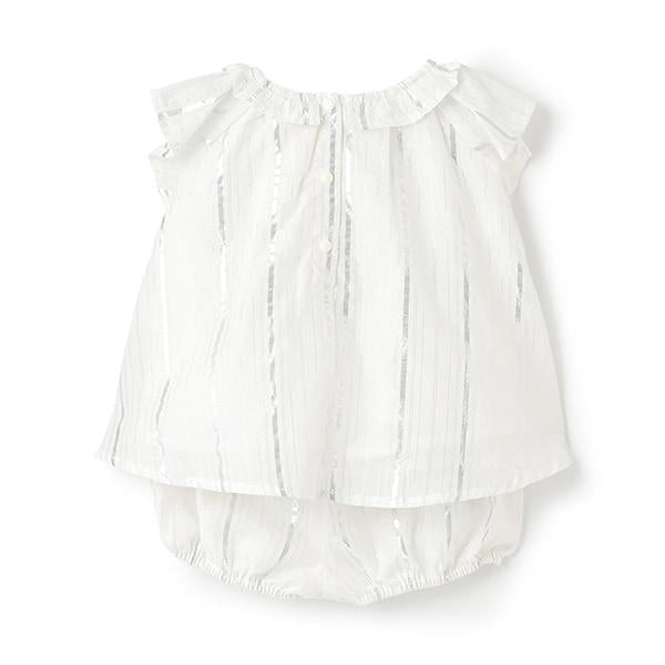 【リンク】亮片條紋/花卉圖案套裝（嬰兒）