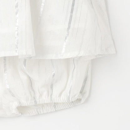 【リンク】亮片條紋/花卉圖案套裝（嬰兒）