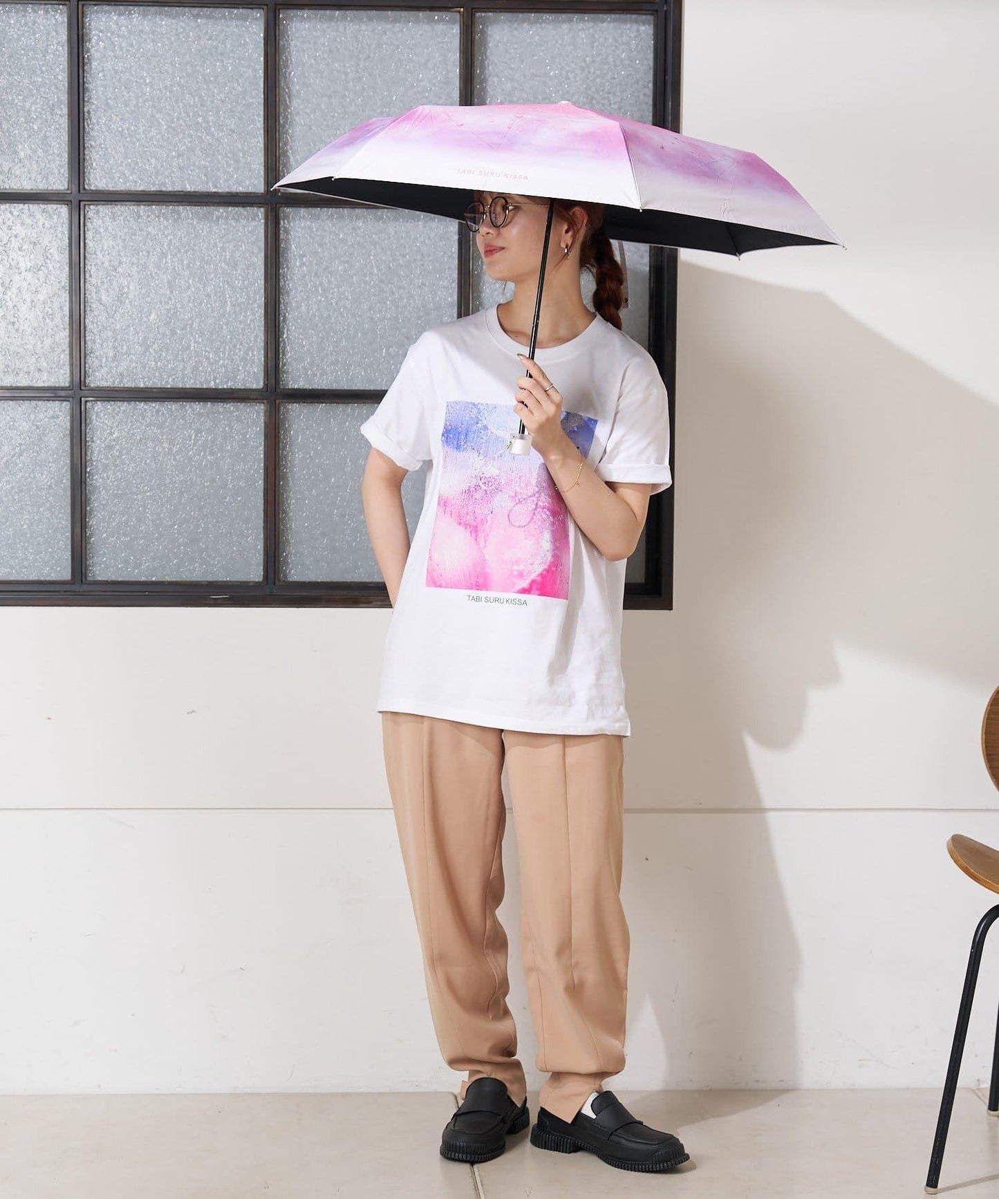 旅行咖啡×生日酒吧 PU迷你雨傘