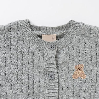 小熊刺繡開衫