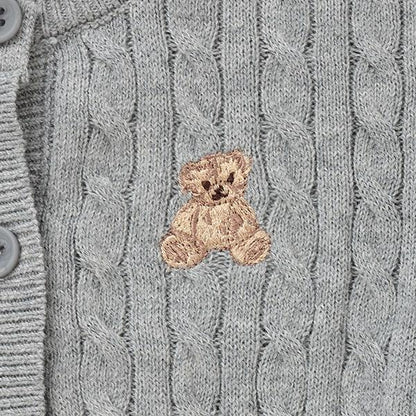 小熊刺繡開衫