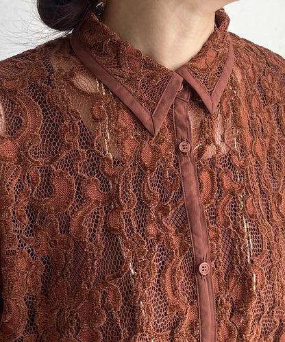 絨面蕾絲襯衫