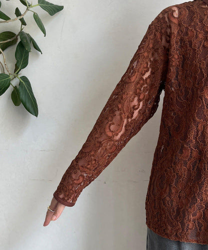 絨面蕾絲襯衫