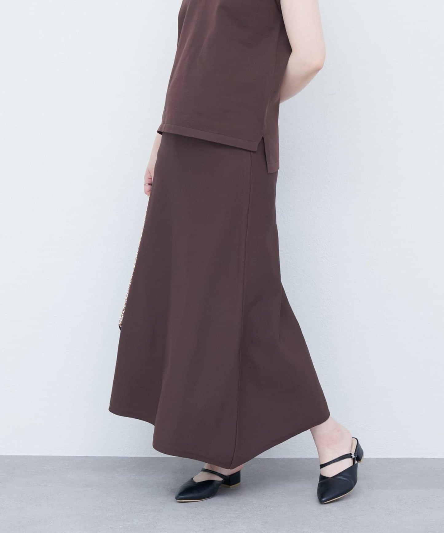 【自然風格】配套珍珠腰帶針織上衣