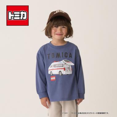 【トミカ】【舒適天竺棉】緊急車輛印花T恤