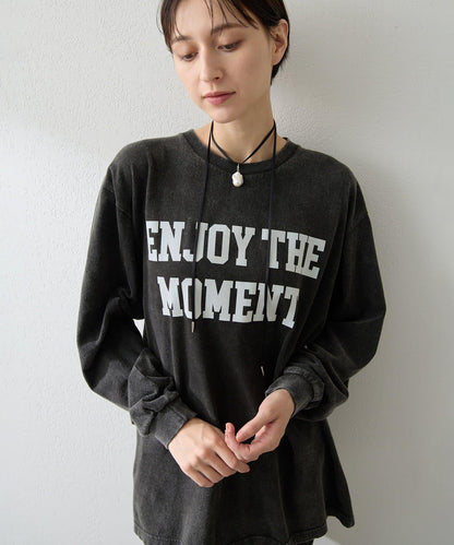 絨布印花長款T恤