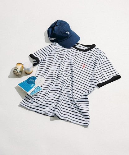 聯名 POOLSIDE COFFEE Logo條紋T恤