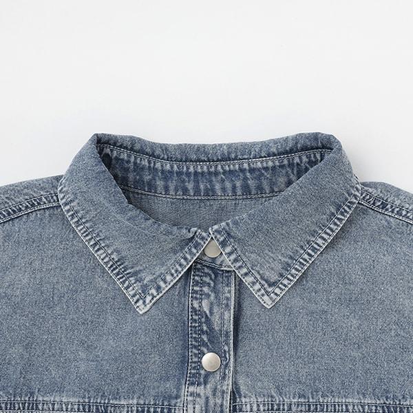 【純棉100%】牛仔短袖襯衫套裝