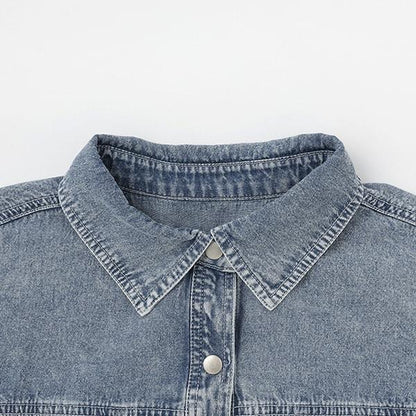 【純棉100%】牛仔短袖襯衫套裝