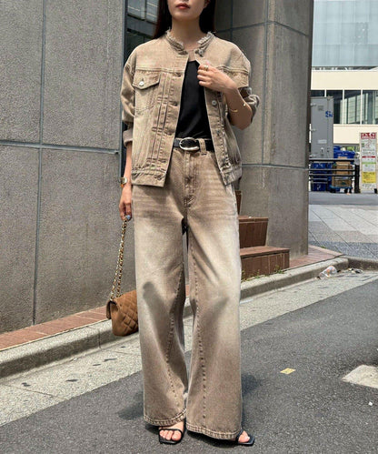 カラーストレートデニムパンツ