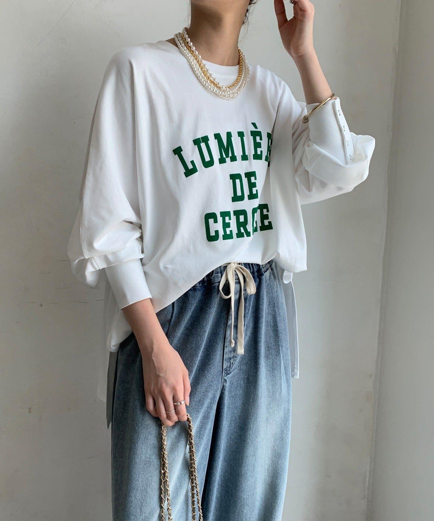 LUMIEREドルマンフロッキーロンTEE