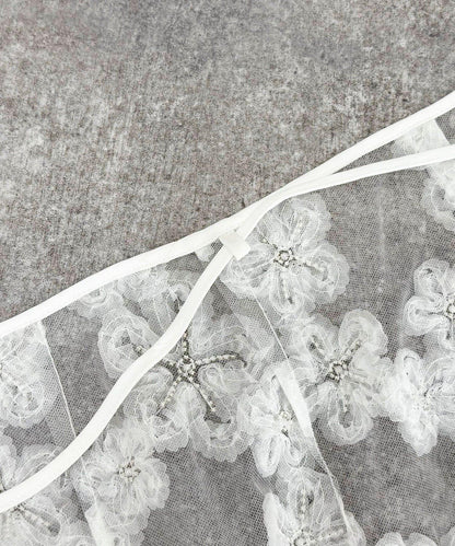 フラワーモチーフレイヤードスカート