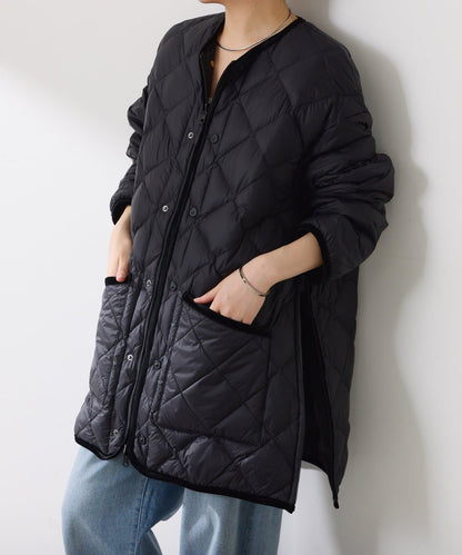 【TAION別注/リバーシブル】ベロアパイピングリバーシブルコート