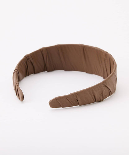 【PAPILLONNER/パピヨネ】レザーライクカチューシャ