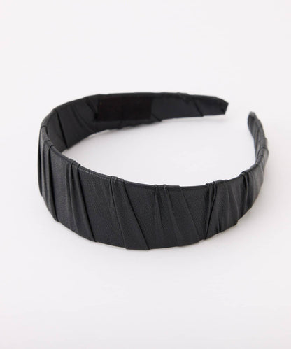 【PAPILLONNER/パピヨネ】レザーライクカチューシャ