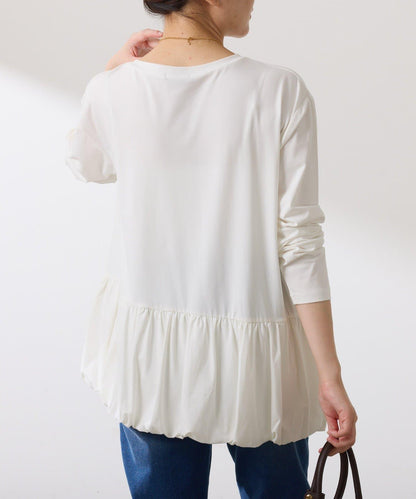 【腰回りカバー】裾バルーンロンT