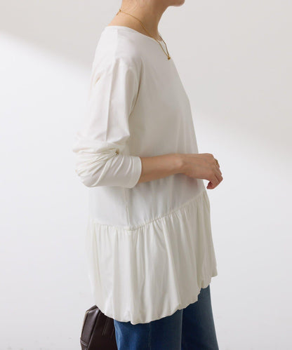 【腰回りカバー】裾バルーンロンT