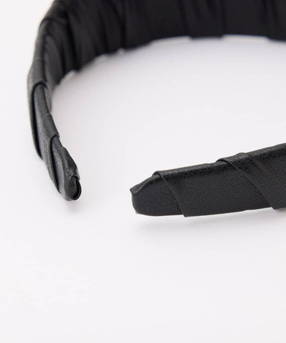 【PAPILLONNER/パピヨネ】レザーライクカチューシャ