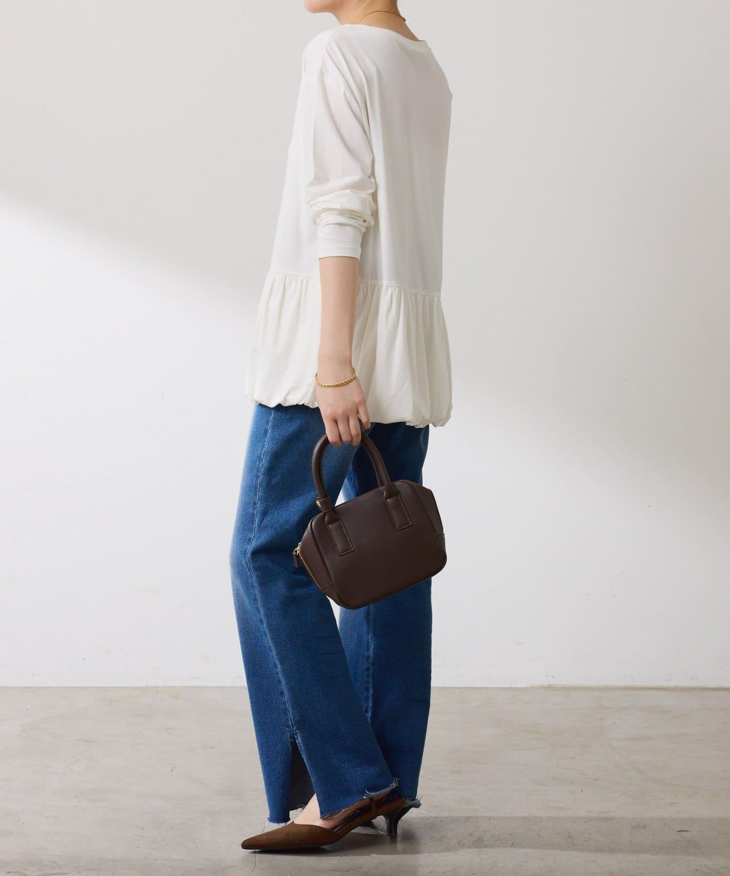 【腰回りカバー】裾バルーンロンT