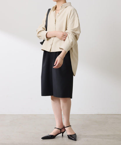 【デザインを変えられる】スエードタッチバックロングシャツ/カセット服