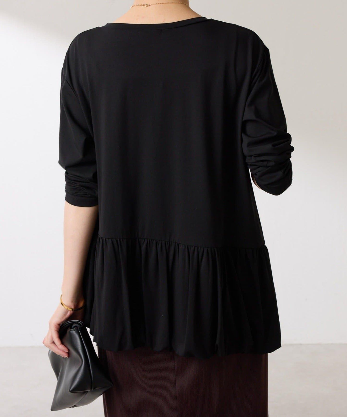 【腰回りカバー】裾バルーンロンT