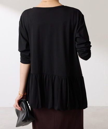 【腰回りカバー】裾バルーンロンT