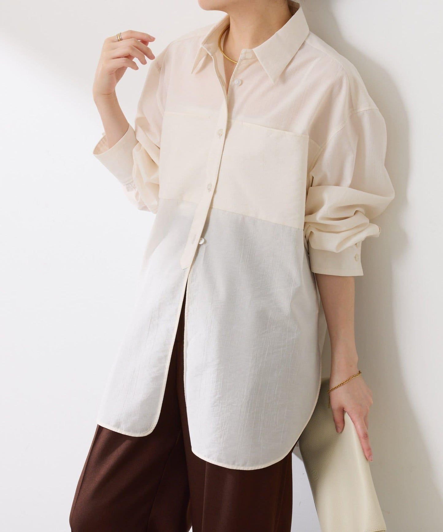 【体型カバー】チュニックシャツ