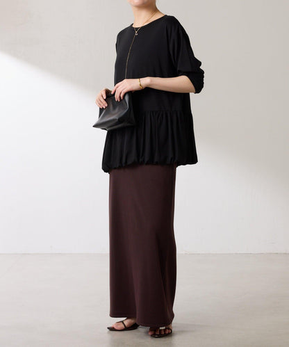 【腰回りカバー】裾バルーンロンT