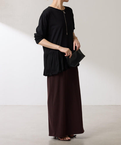 【腰回りカバー】裾バルーンロンT