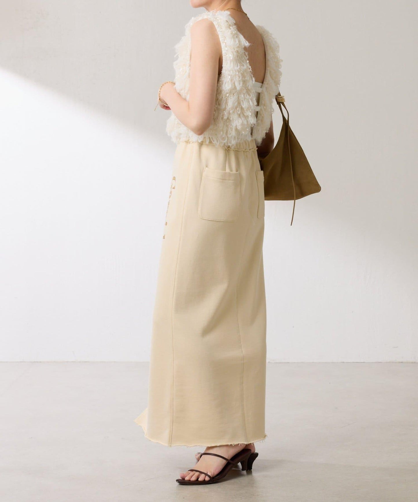 【楽ちんスカート◎】スウェットロゴスカート