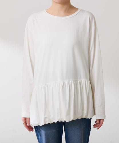 【腰回りカバー】裾バルーンロンT