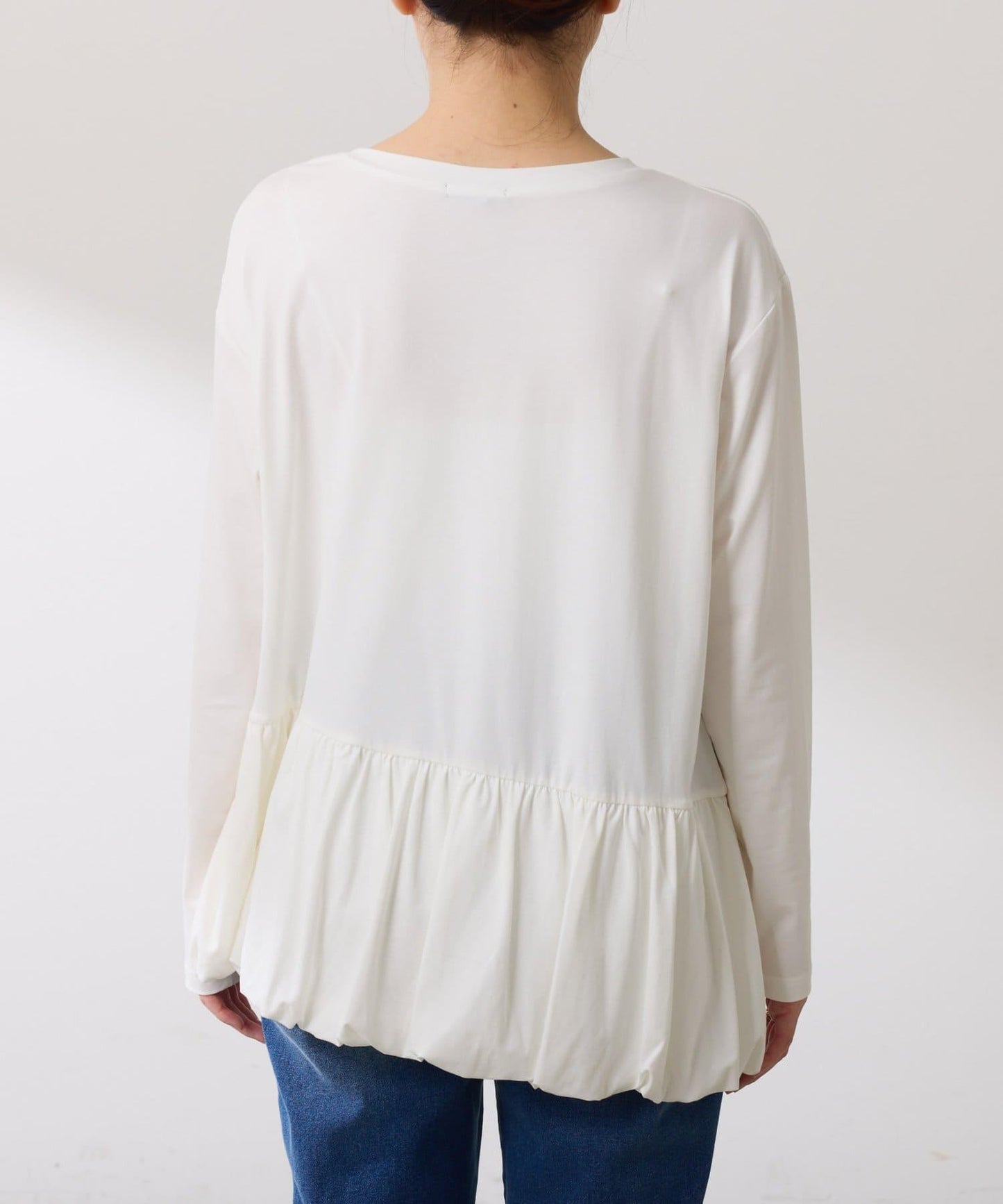 【腰回りカバー】裾バルーンロンT