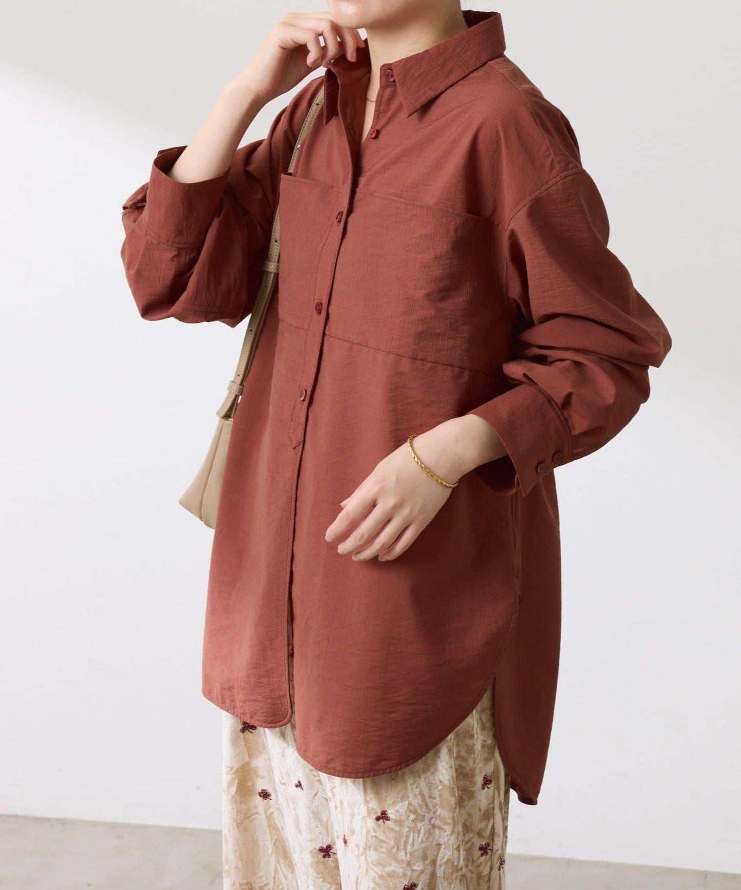 【体型カバー】チュニックシャツ