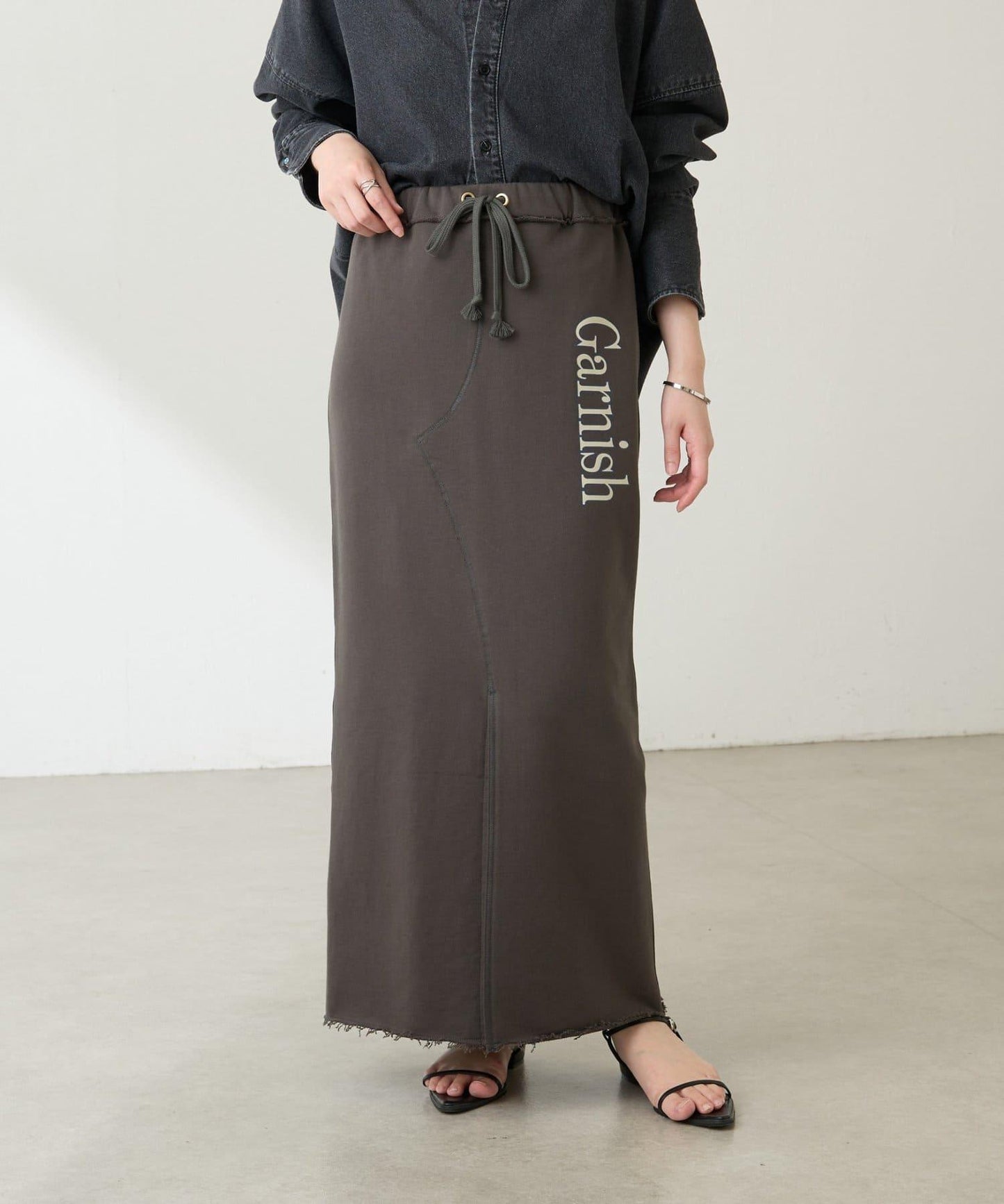 【楽ちんスカート◎】スウェットロゴスカート