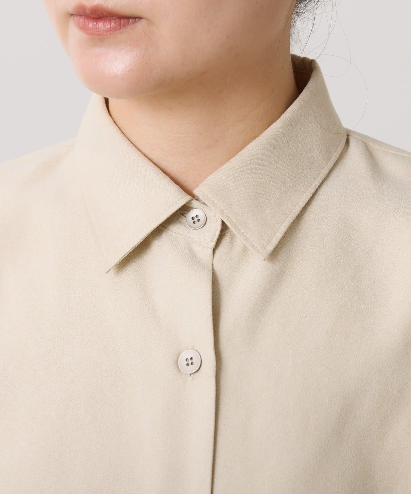 【デザインを変えられる】スエードタッチバックロングシャツ/カセット服