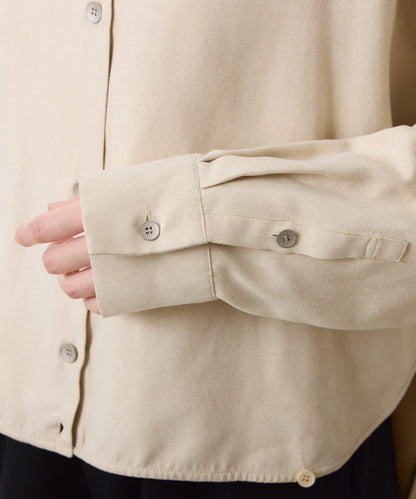 【デザインを変えられる】スエードタッチバックロングシャツ/カセット服