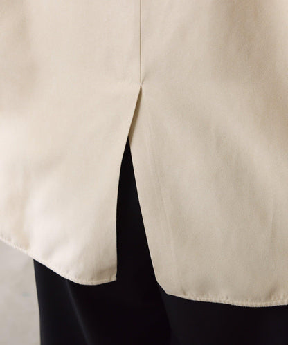 【デザインを変えられる】スエードタッチバックロングシャツ/カセット服