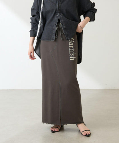 【楽ちんスカート◎】スウェットロゴスカート