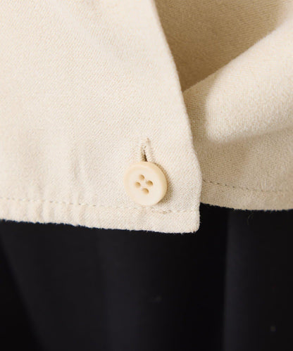 【デザインを変えられる】スエードタッチバックロングシャツ/カセット服