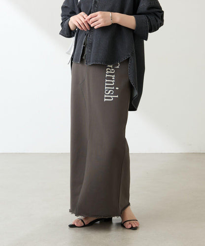 【楽ちんスカート◎】スウェットロゴスカート